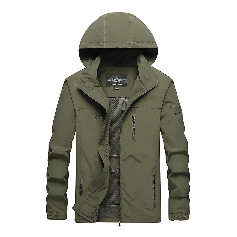 

Men's hooded outdoor windbreaker 2019 spring and autumn casual new jacket jacket men's trend windproof waterproof jacket