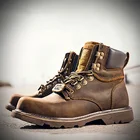 2020 зимние ботинки милитари теплые рабочие ботинки Уличная обувь мужская кожаная X #2010d50