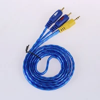 audio cable one point two 3 5 to double lotus head 2rca audio computer speaker cable