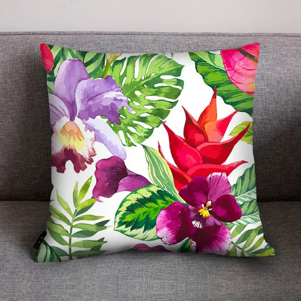 2019 листья тропических растений подушка с изображением кактуса крышка размером