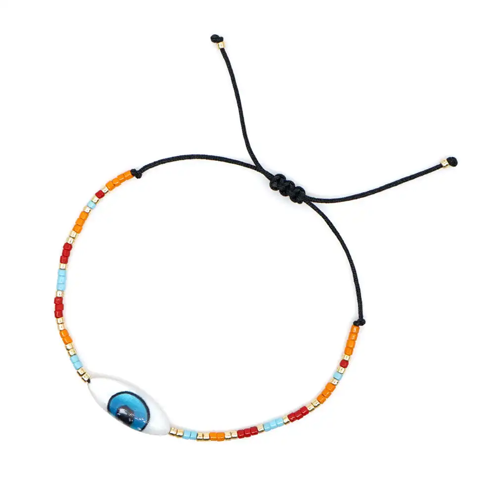 Go2boho MIYUKI Evil Eye браслеты Fatima ручной браслет женские крест Pulsera Mujer Boho шикарные летние пляжные ювелирные изделия со звездами Bijoux