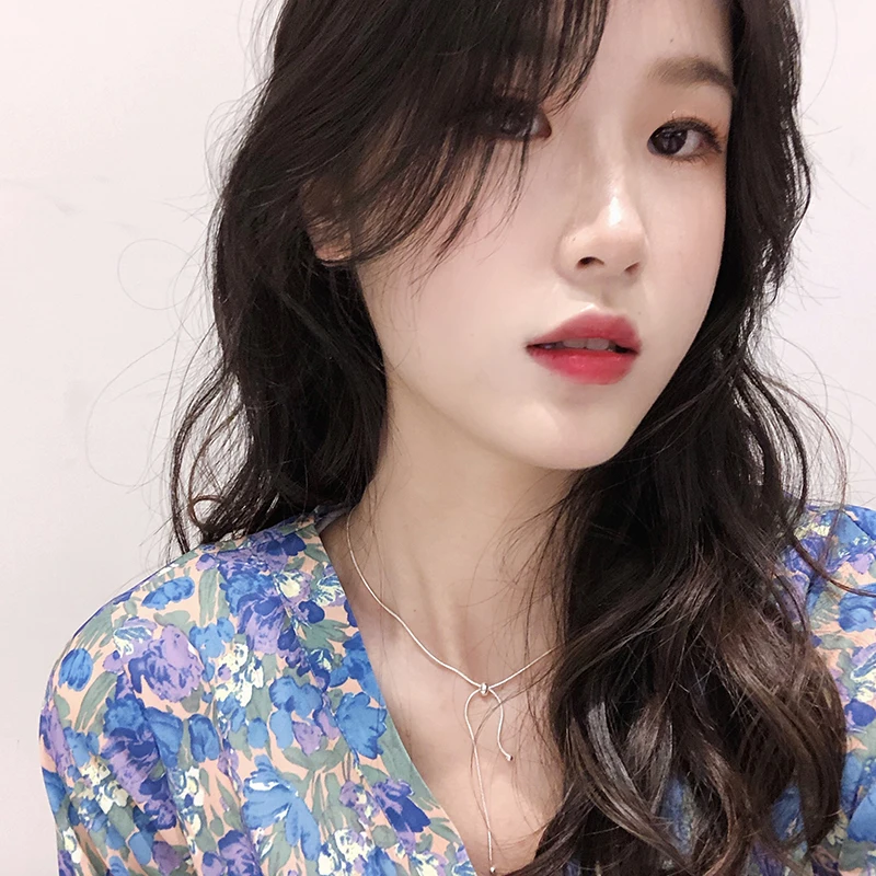 

New 925 Sterling Silver Snake Chain Bow Knot Simple Creative Necklace Women's Necklace Fine Jewelry Clavicle Chain Party Gift