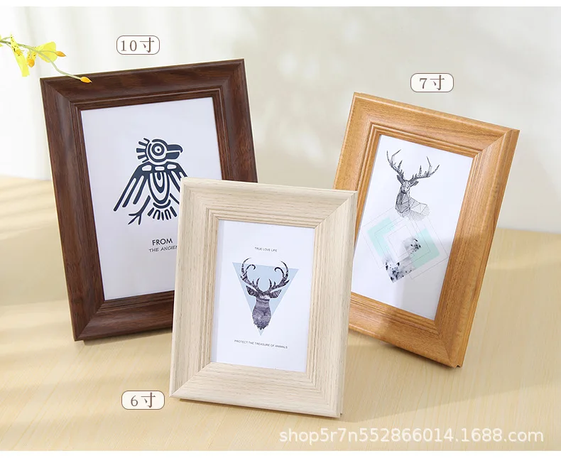 

5/6/7/8/10in Nordic Style Picture Frame Black Color Photo Frames Desktop Ornament Bedroom Table Decor Home Decor Cadre Photo