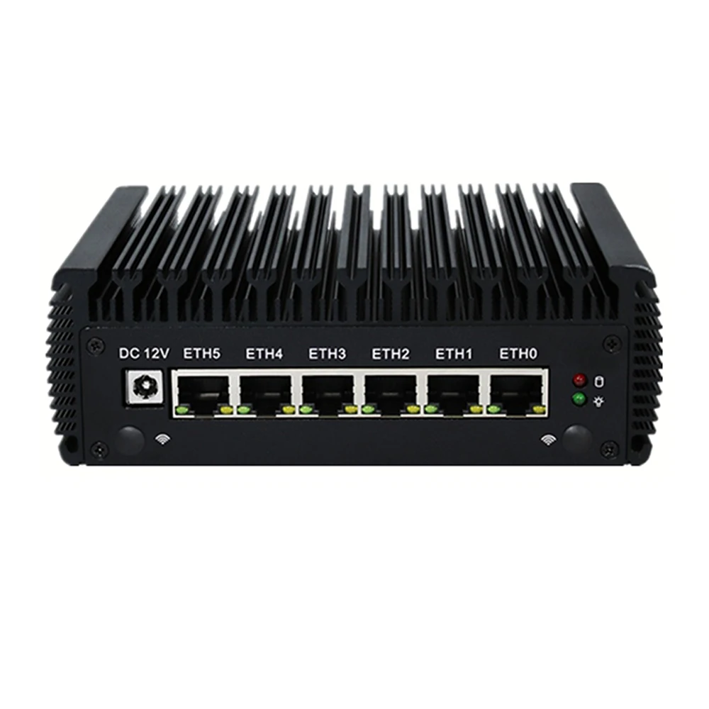 Firewall Fanless Mini PC 6 Intel Nics AES-NI 10th Gen Pentium Gold 6405U i7 i5 2*DDR4 Pfsense Router Openwrt Centos Ubuntu Vyos |