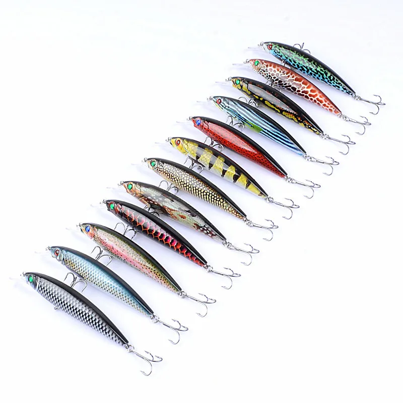 

110mm / 13.4g Fake Hard Fishing Lures Luya Bait Painted Bionic Bait Minnow Crank Sea Lake Fishing