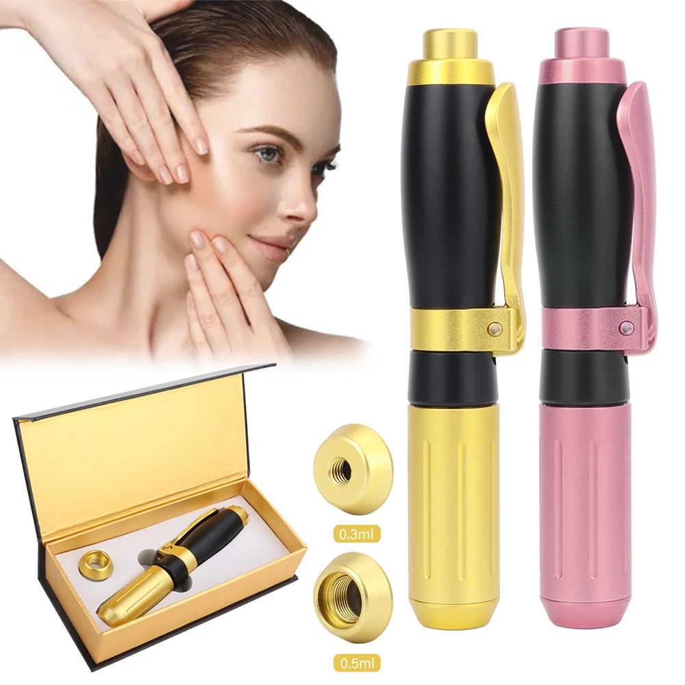 

2 In1 Meso Injection Gun Hyaluron Pen 0.3ml&0.5ml Head Gold Hyaluronic Acid Pen Meso Gun Nebulizer Lip Injection Anti Wrinkle