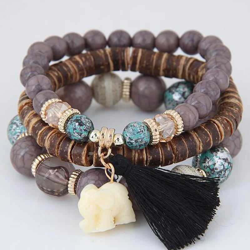 Этнический многослойный бисер очаровательные браслеты для женщин богемные