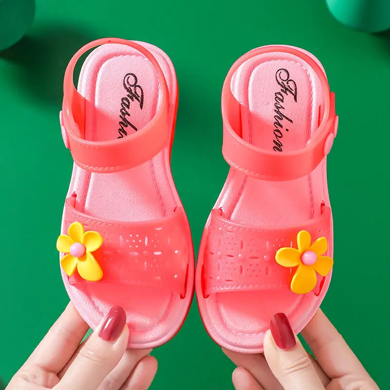 Детские сандалии для девочек летняя прозрачная обувь детские модные принцессы