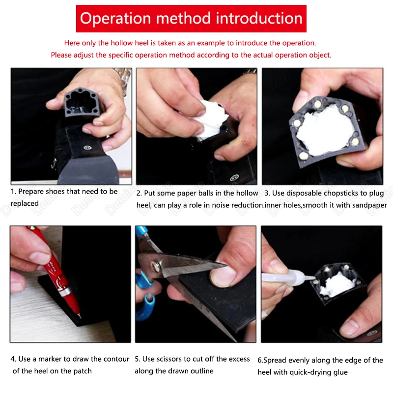 High Heels Shoe Sole Repair Sheet of Rubber Out Soles for Sandles Leather Shoes Heel Pad Anti Slip Replacement Outsoles Insoles