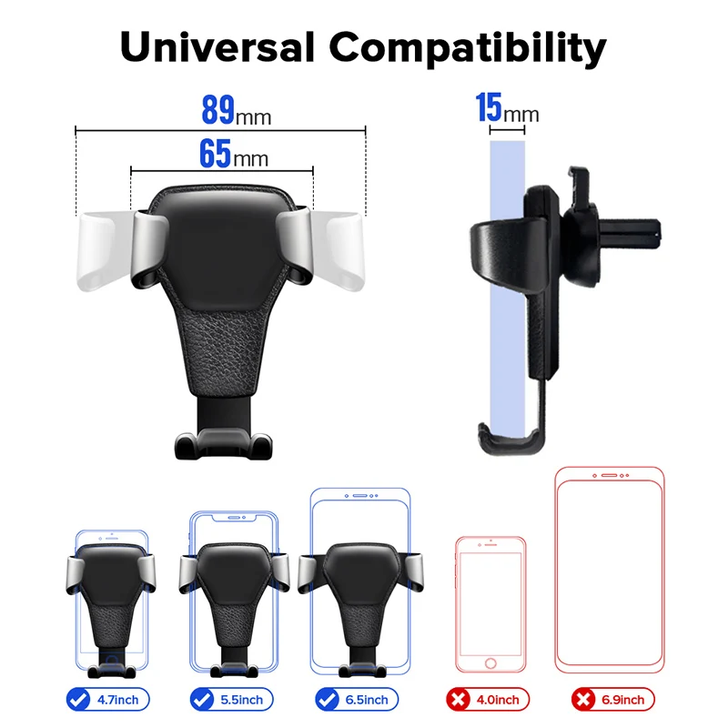 

Gravity Car Holder For Phone in Car Air Vent Clip Mount No Magnetic Mobile Phone Cell Stand Support For iPhone 11 XS X XR