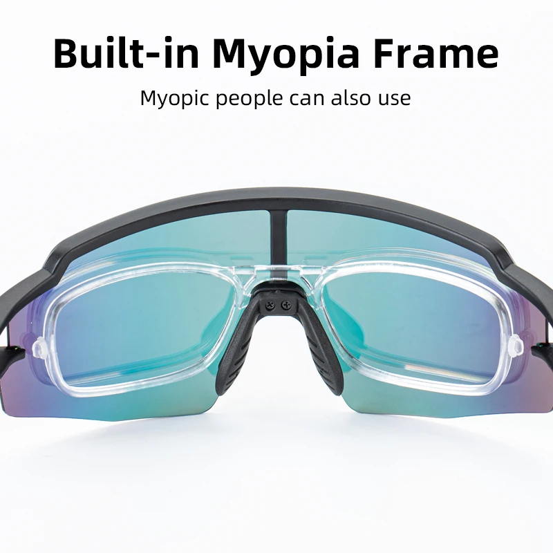 ROCKBROS Cycling Glasses Polarized Bike Glasses Eyewear Myopia Frame UV400 Outdoor Sports Sunglasses Women Men Bicycle Goggles 3