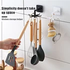 Настенный крючок с 6 крапанами, вращающаяся Вешалка из АБС-пластика для хранения одежды, пластиковая подвесная полка, инструменты для хранения