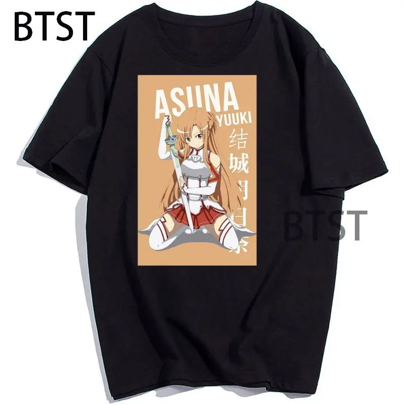 

Sword Art Online Harajuku Shirt T-shirts Men Short Sleeve Sweatshirt T-Shirt Casual Sleeve AnimeTops Male Unisex Tshirts