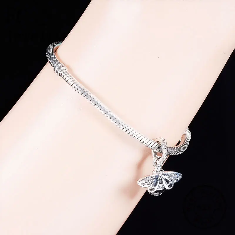 FC Jewelry оригинальный брендовый браслет с подвесками серебро 925 пробы черная эмаль