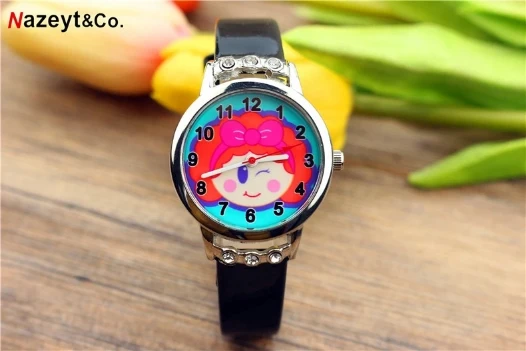 Новые модные детские часы с поясом и бриллиантами для девочек на день рождения |