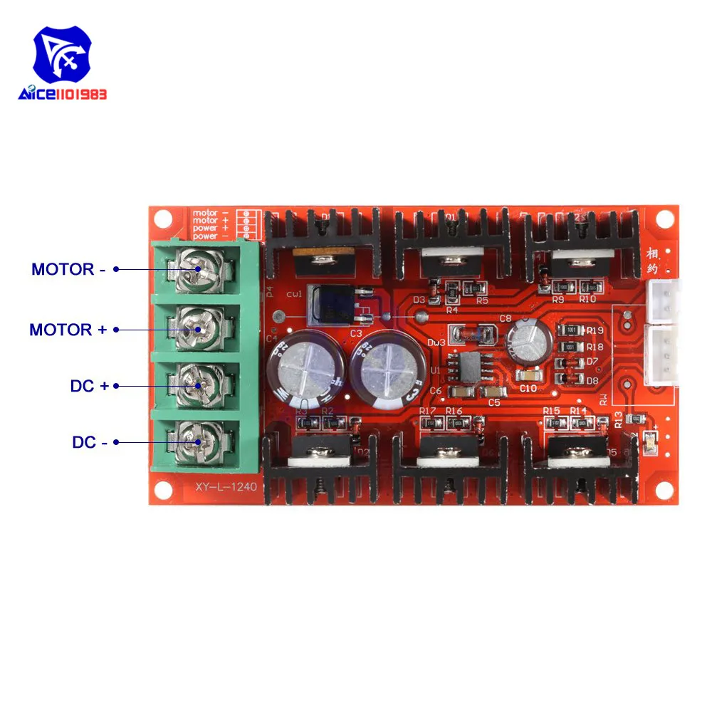 Diymore Регулируемый DC 10-50 V 12V 24V 48V 2000W 40A DC регулятор скорости двигателя ШИМ HHO RC контроллер с Чехол