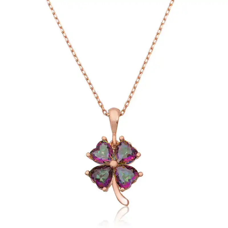 

Ожерелье Silverlina серебро, Мистический топаз Clover