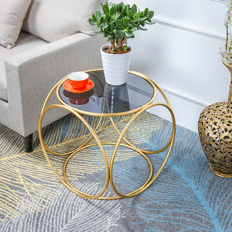 

Простой угловой диван высокого качества, изящный Железный боковой стол, Модная Современная гостиная, скандинавский Железный стеклянный за...