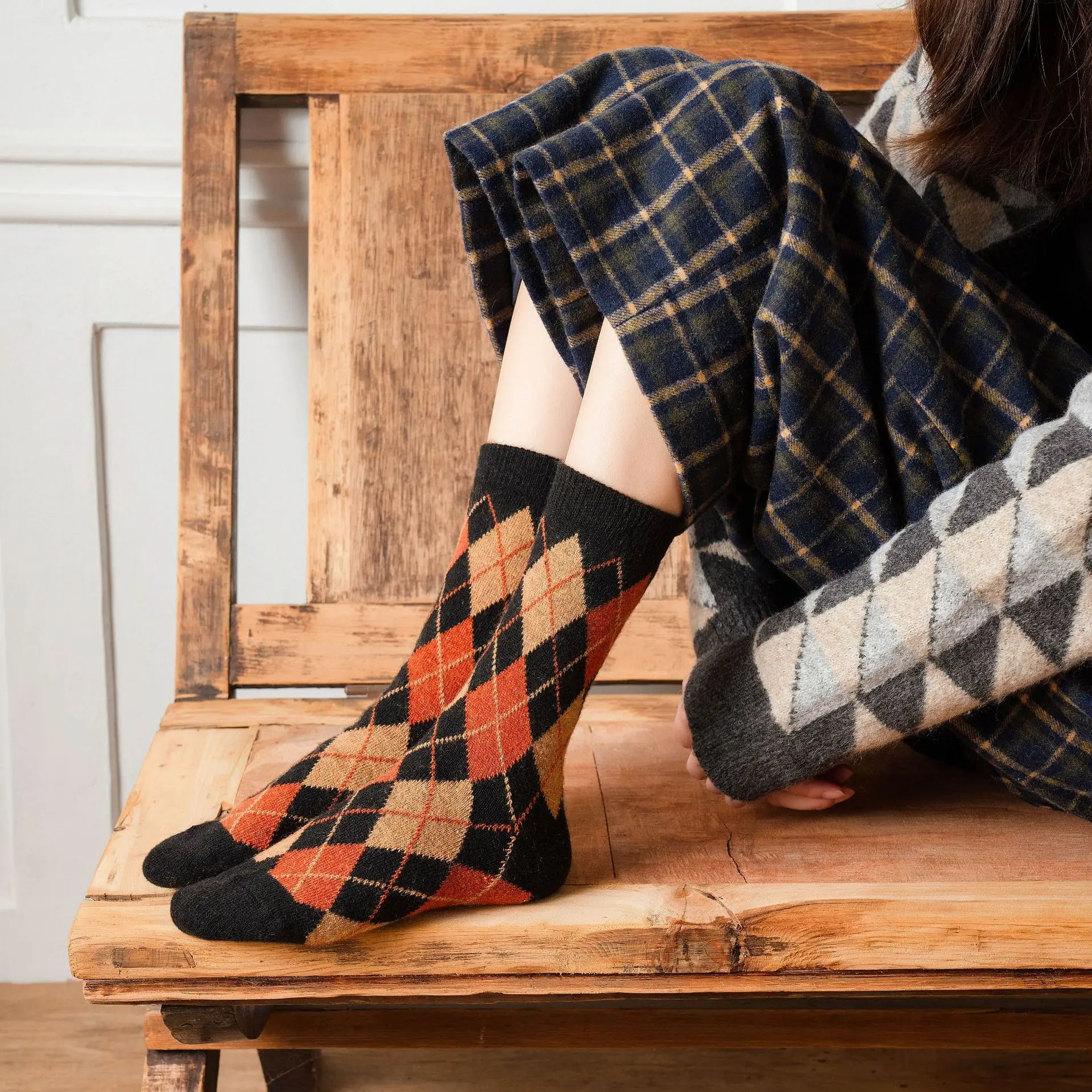 10 Pair  Winter Warm Thicken Socks Men Women Wool Cashmere Snow Black Skin Seamless Sock Velvet Soft Boots Floor Sleeping Socks