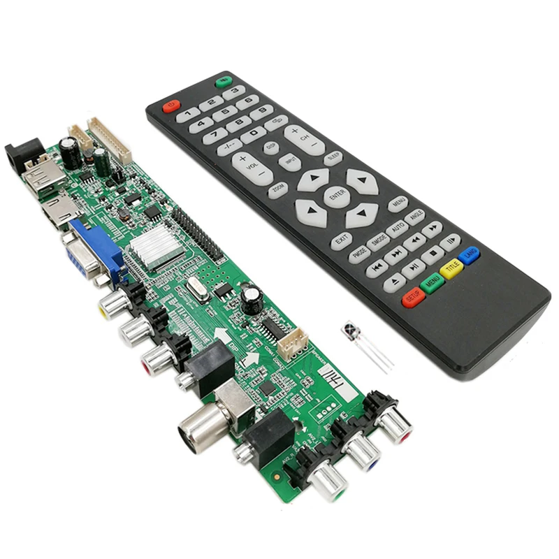 3663 New Digital Signal DVB-C DVB-T2 DVB-T Universal LCD TV Controller Driver Board UPGRADE 3463A Russian USB LUA63A82 | Электроника