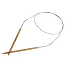 Круговые Бамбуковые Спицы для вязания сделай сам, 44, 55 мм, для шитья на трубе из нержавеющей стали, для вязания крючком, для рукоделия, свитеров, шляп, швейных игл