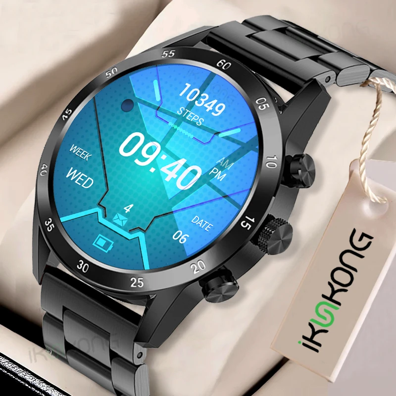 

Смарт-часы мужские с поддержкой Bluetooth, пульсометром и тонометром