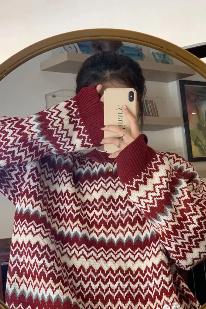 

Новый осенне-зимний свитер-пуловер в ретро-стиле sen в стиле Осень-зима 2020