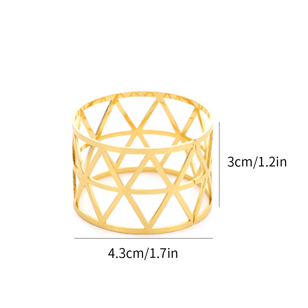 

Alloy Napkin Rings Wedding Napkin Rings Decoration Ring Table Decoration Accessories for Dinner Table Napkin Party Gold 12PCS