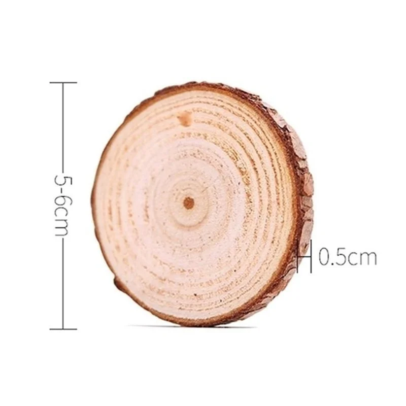 

10pc Blank Christmas Xmas Tree Wood Log Slices Discs Cutout Circle Wood Disks Crafts Christmas Tree Decoration Snowman Ornaments