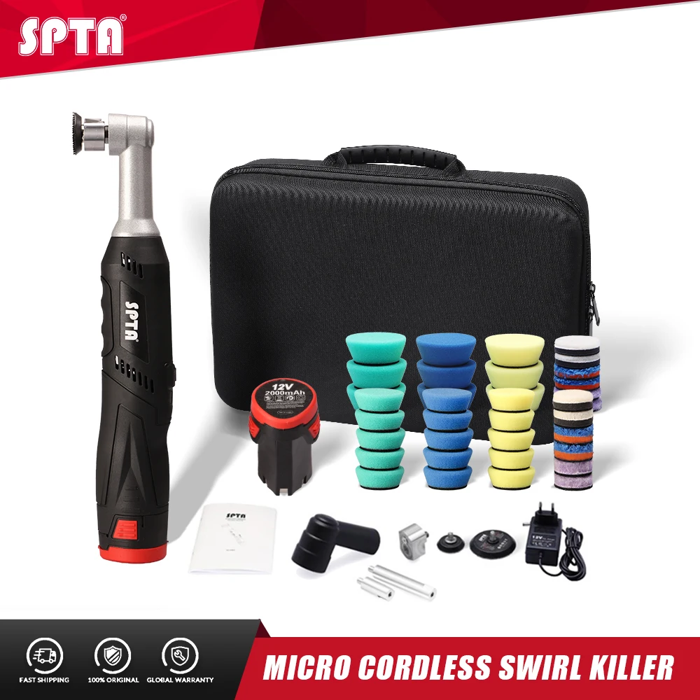 Мини полировальная машина SPTA 12 В с удлинителем Для Полировки Автомобиля|Машина