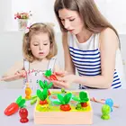 Монтессори игрушки из натуральной древесины сосны обучающая деревянная игрушка в форме моркови-сортировочная игрушка инновационная сортировочная игра для детей