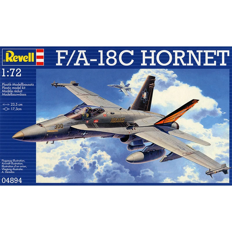 

Revell plastic assembly model 1/72 American F/A-18C Hornet fighter adult collection DIY assembly kit 04894