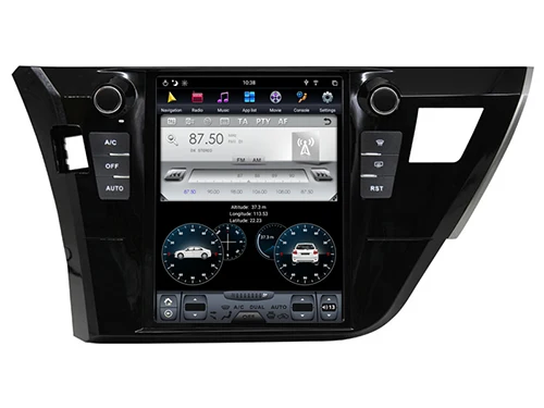 10 4 "вертикальный экран радио плеер для Toyota Corolla 2015 GPS bluetooth шесть ядер 32 Гб rom Android