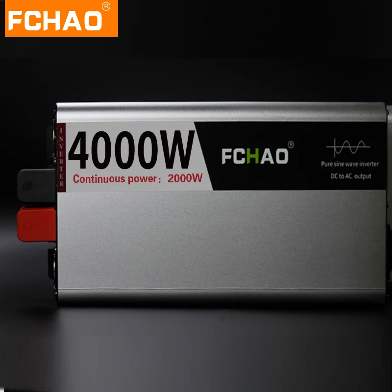 Преобразователь напряжения автомобильный FCHAO 4000 Вт инвертор синусоидальной