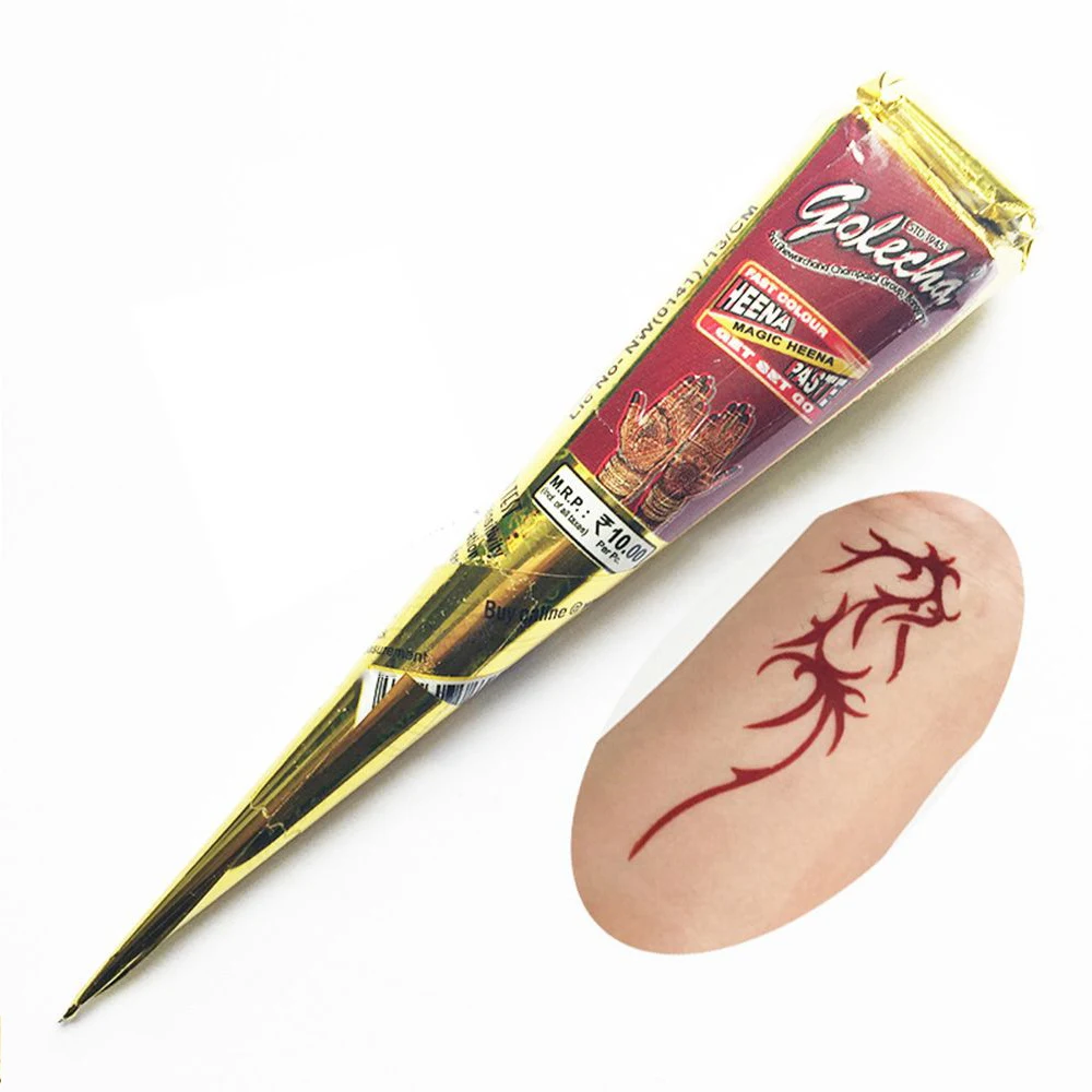 Черная хна боди-краска искусство фотопаста конусы сексуальная татуировка