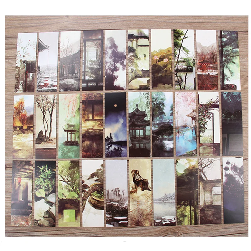 

30 шт./компл., маркеры для книг в китайском стиле, школьные принадлежности