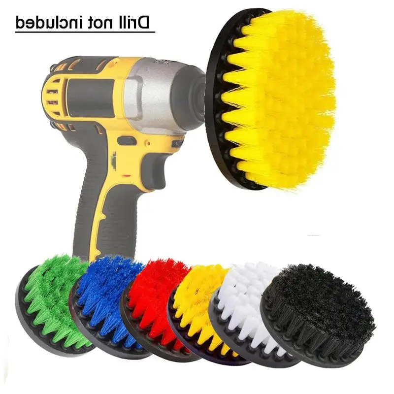 

2/3.5/4/5 attachment attachment conjunto de fixação da escova rotativa de kit limpeza automotiva do polidor do carro escova