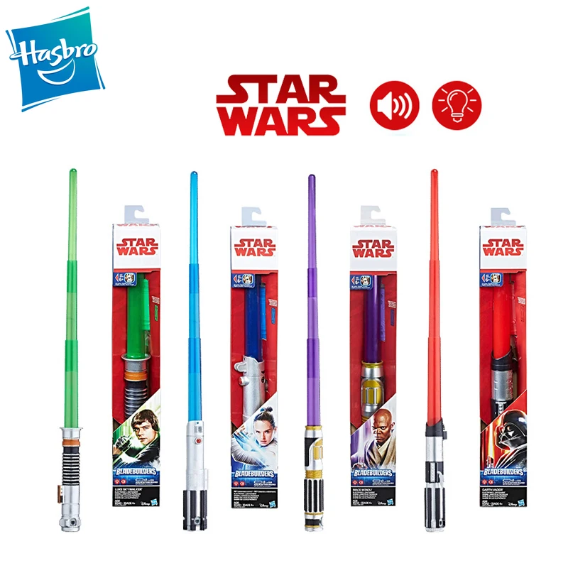 Выдвижной световой меч Hasbro Звездные войны Дарт Вейдер Рей Люк Мейс лазерный