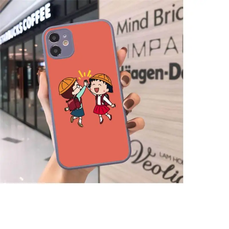 

Sakura Momoko Phone Case Matte Transparent for iPhone 7 8 11 12 s mini pro X XS XR MAX Plus cover funda