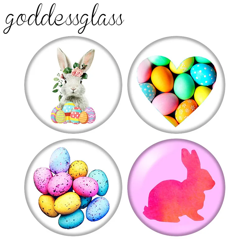Пасхальное яйцо милый кролик пасхальный день 10 шт. 12 мм/18 мм/20 мм/25 мм/30 мм Круглые