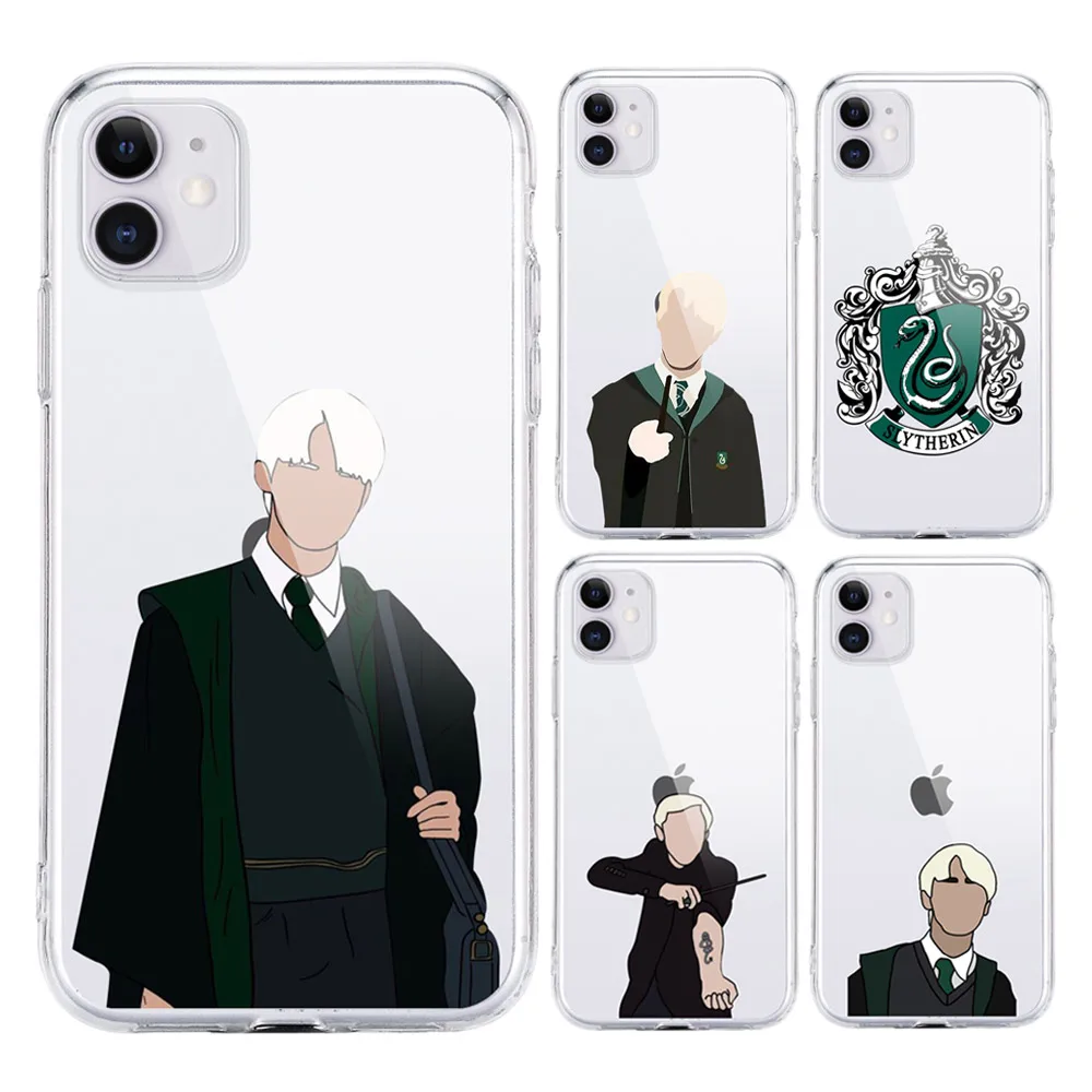 Модный чехол Draco Malfoy для телефона iPhone 11 Чехол 12 Mini Pro MAX Роскошный прозрачный