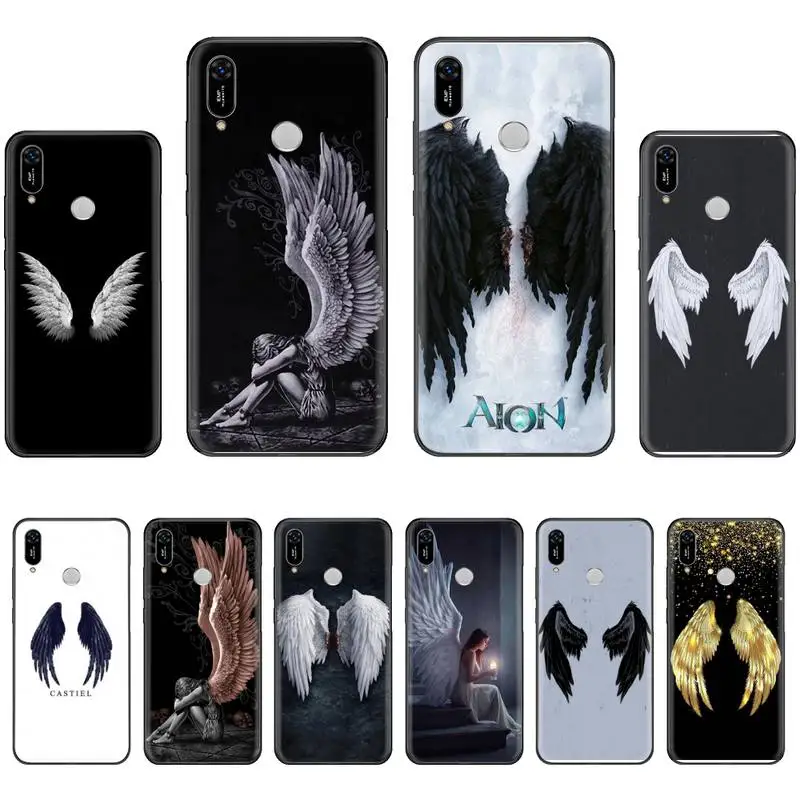 Мягкий чехол с крыльями ангела для Huawei Y5 Y6 II Y7 Y9 PRIME 2018 2019 NOVA3E P20 PRO P10 Honor 10|Бамперы| |