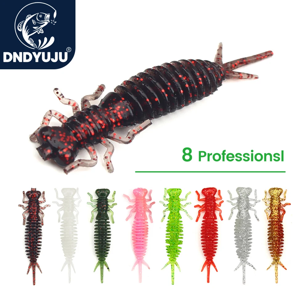 DNDYUJU Larva 10 шт. мягкие приманки 55 мм 1 4 г искусственные рыболовный червь силиконовые