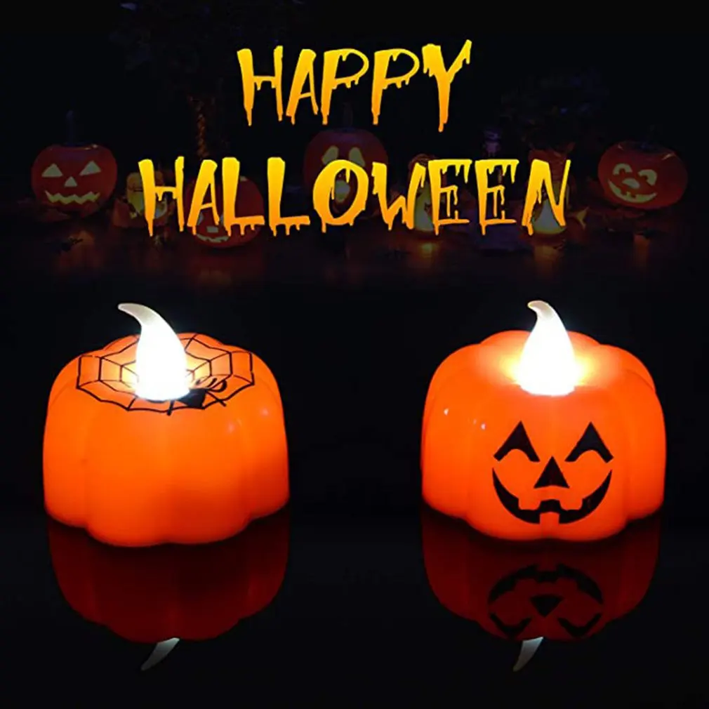 

Halloween Light Bar Ktv Decoration Props Led Electronic Glow Candle Light Skull Night Light Pumpkin Lantern