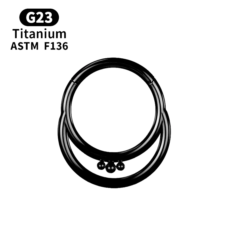 Кольцо для носа из титана G23 ювелирное украшение пирсинга с полумесяцем шариком