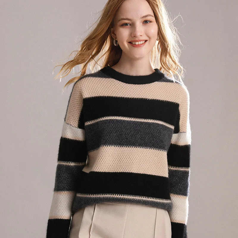 Женский кашемировый свитер Однотонный из 100% кашемира Осень-зима | Женская одежда