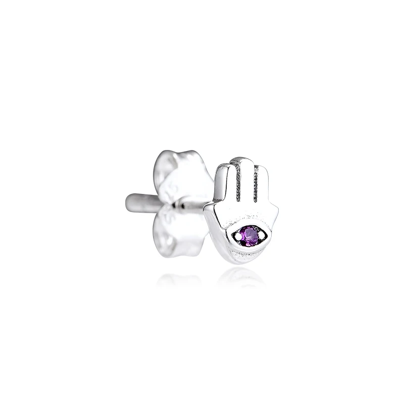 Signature ME My Hamsa одиночные серьги-гвоздики 100% 925 пробы серебро ювелирные изделия