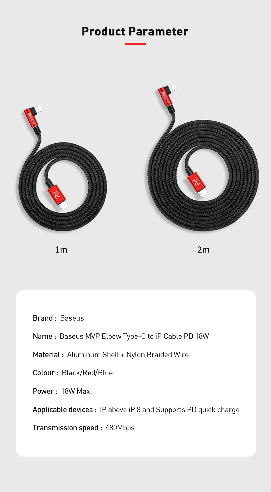 Baseus 18 Вт type C кабель для освещения для iPhone samsung зарядный игровой мобильный телефон Быстрая зарядка кабель для передачи данных 90 градусов USB C кабель
