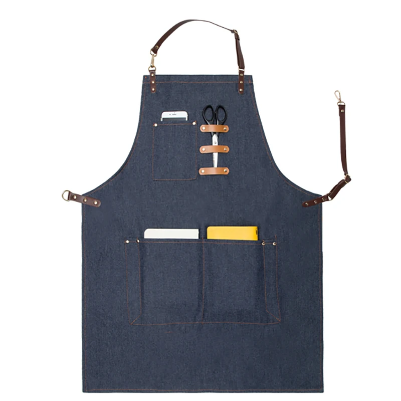 Джинсовый фартук для барбекю SenYue Кухонный Фартук женщин и мужчин парикмахерский