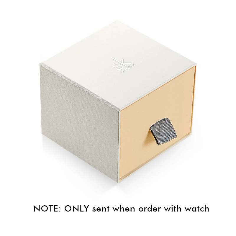 Shengke бренд отличная текстура Подарочная коробка для часов молочно белый
